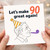 90th Birthday Card, Let's Make 90 Great Again Funny Birthday Card