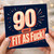 90th Birthday Card, Retro 90 and Fit As F**k Card