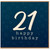21st Birthday Card, Happy Birthday 21 Card with Stars