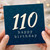 110th Birthday Card, Happy Birthday Card with Star Pattern