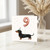 9th Birthday Card for Dog Lover, Cute Dachshund Party Card