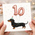 10th Birthday Card with Dachshund Design