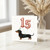 15th Birthday Card Cute Dachshund with 15 Balloons