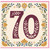 70th Birthday Card, Floral Number 70 Birthday Card