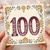 100th Birthday Card, Floral Decorative Number 100 Card