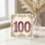100th Birthday Card, Floral Decorative Number 100 Card