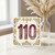 110th Birthday Card, Floral Number 110 Card