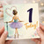 1st Birthday Card for Girl, Ballerina 1 Today Card
