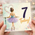 7th Birthday Card For Girl, Ballerina Ballet Card