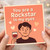 You Are a Rockstar In My Eyes Card - Cute Love/Anniversary Card with Hearts and Wine Glass Illustration