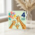 4th Birthday Card for Giraffe Lover, Cute Balloon and Giraffe Birthday Card