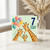 7th Birthday Card for Child, Cute Giraffe Balloons Card