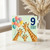 9th Birthday Card Cute Giraffes Balloons Today