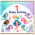1st Birthday Card for Girl, Mermaid Happy Birthday Card