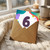6th Birthday Card, Colourful Abstract Number 6 Card
