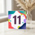 11th Birthday Card, Colourful Abstract Number 11 Card