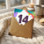 14th Birthday Card, Colourful Abstract Number 14 Card