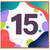 15th Birthday Card, Colourful Abstract Number 15 Card