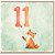 11th Birthday Card Cute Fox Balloon Design