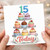 15th Birthday Card, Today Cupcake Tower Design