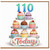 110th Birthday Card, Cupcake Tower Today Design