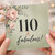 110th Birthday Card, 110 & Fabulous Floral Birthday Card
