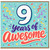 9th Birthday Card, 9 Years of Awesome Card