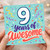 9th Birthday Card, 9 Years of Awesome Card