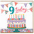 9th Birthday Card, Colourful Cake and Bunting Design