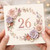26th Birthday Card, Floral Happy Birthday Card for Her