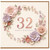 32nd Birthday Card, Happy Birthday Floral Card