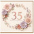 35th Birthday Card, Pastel Floral Happy Birthday Card