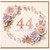 44th Birthday Card, Floral Happy Birthday Card for Her
