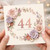 44th Birthday Card, Floral Happy Birthday Card for Her