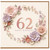 62nd Birthday Card Floral Wreath Happy Birthday Card