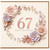 67th Birthday Card, Floral Wreath Happy Birthday Card for Her