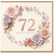 72nd Birthday Card, Pastel Floral Happy Birthday Card