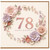 78th Birthday Card, Floral Wreath Happy Birthday Card