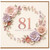 81st Birthday Card Floral Wreath Happy Birthday Card