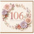 106th Birthday Card, Floral Happy Birthday Card