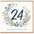 24th Birthday Card Floral Wreath