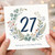 27th Birthday Card Floral Wreath Happy Birthday Card