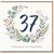 37th Birthday Card, Floral Wreath Happy Birthday Card