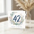 42nd Birthday Card, Floral Wreath Happy Birthday Card