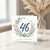46th Birthday Card, Floral Wreath Happy Birthday Card