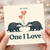 To the One I Love Badger Greeting Card - Cute Animal Love/Anniversary Card with Heart Balloons for Partner, Girlfriend or Boyfriend - Blank Inside
