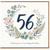 56th Birthday Card Floral Wreath Happy Birthday Card