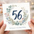56th Birthday Card Floral Wreath Happy Birthday Card