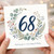 68th Birthday Card Floral Wreath Happy Birthday Card