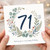 71st Birthday Card Floral Wreath Happy Birthday Card